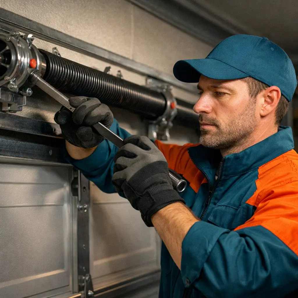 Garage Door Prosper TX technician replacing torsion springs safely and efficiently